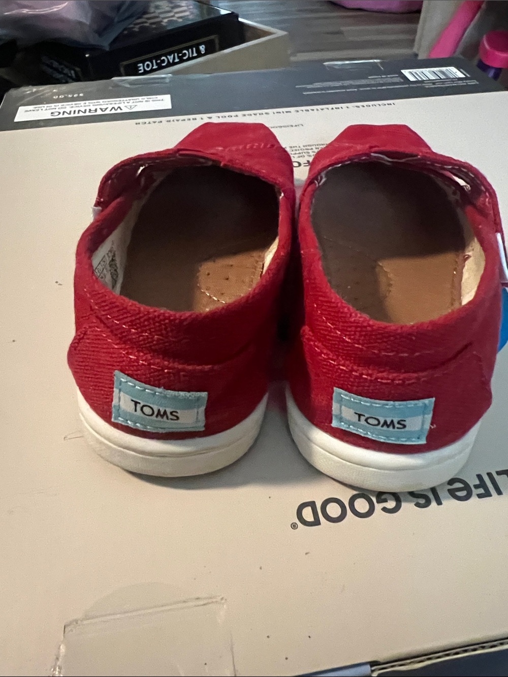 Toms Kids Slip-On Sneakers in Red
